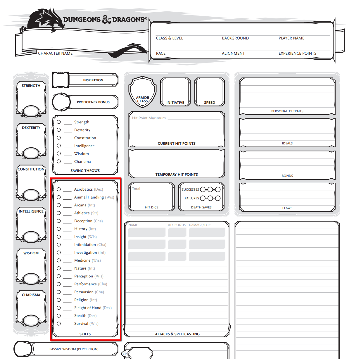 Character Sheets D D Newbie Sessions