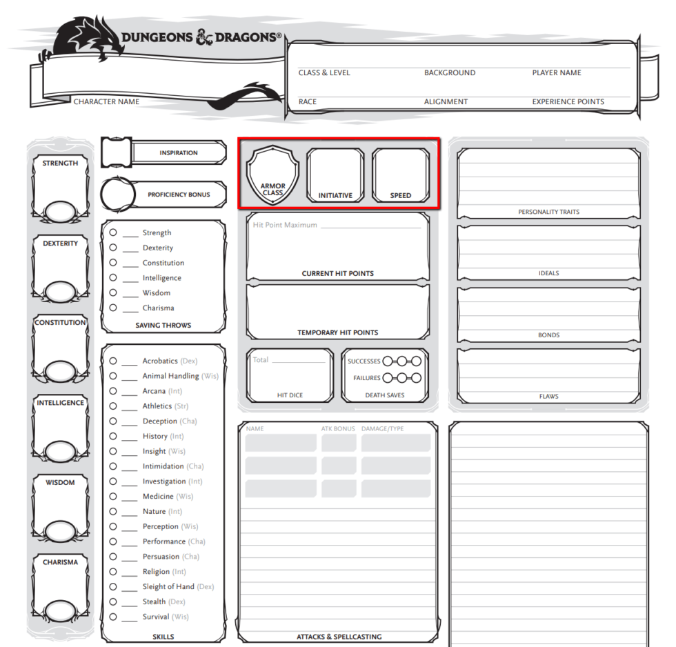 Character Sheets D&D Newbie Sessions